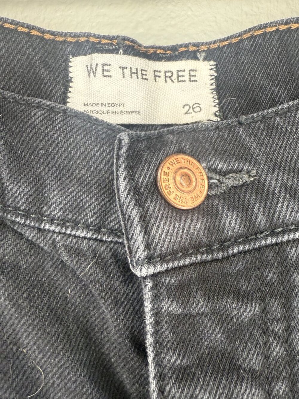 Free People Good Luck Mid Rise Barrel Leg Jeans Black Size 26 - Picture 9 of 10